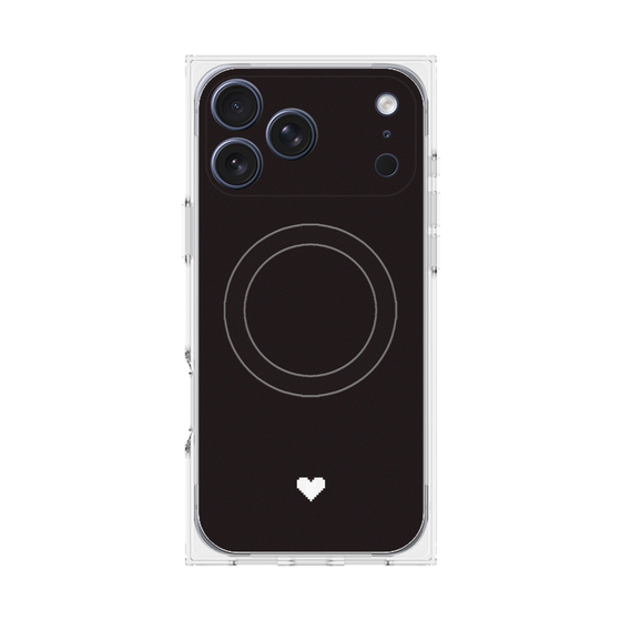 Premium Square Case with MagSafe［ Original - Favorite Color Heart - Black ］