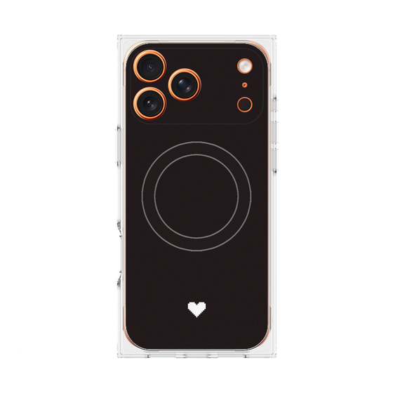 Premium Square Case with MagSafe［ Original - Favorite Color Heart - Black ］