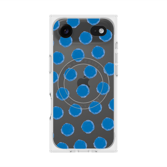Premium Square Case with MagSafe［ Original - Favorite Color Polka Dots - Blue ］
