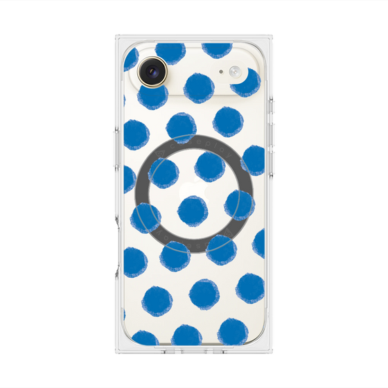 Premium Square Case with MagSafe［ Original - Favorite Color Polka Dots - Blue ］