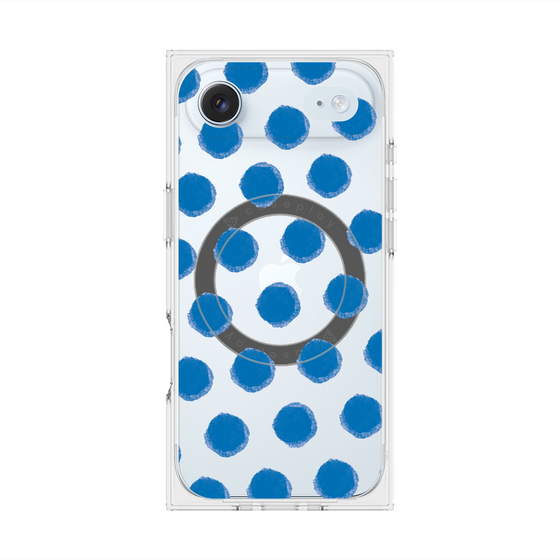 Premium Square Case with MagSafe［ Original - Favorite Color Polka Dots - Blue ］