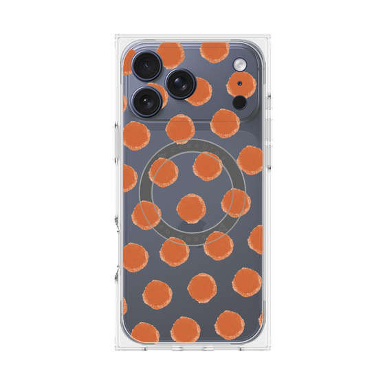 Premium Square Case with MagSafe［ Original - Favorite Color Polka Dots - Red ］