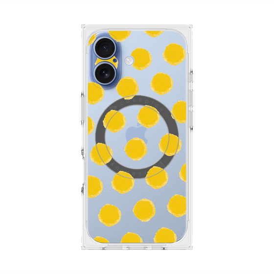 Premium Square Case with MagSafe［ Original - Favorite Color Polka Dots - Yellow ］