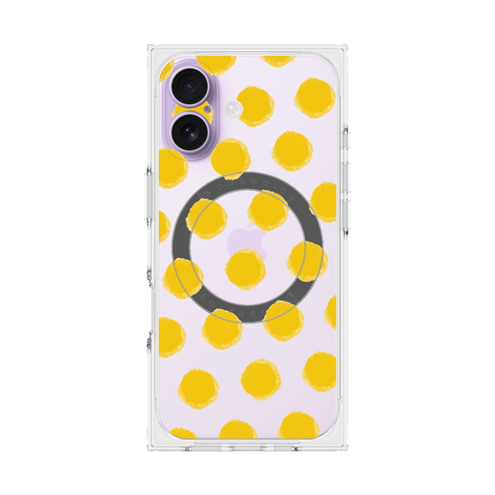 Premium Square Case with MagSafe［ Original - Favorite Color Polka Dots - Yellow ］