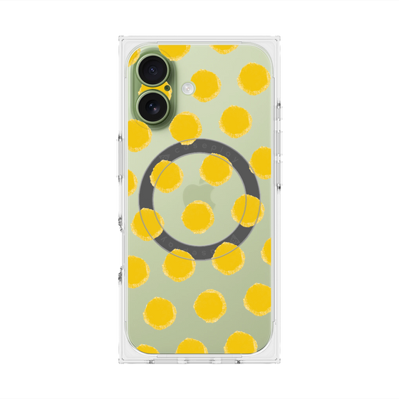 Premium Square Case with MagSafe［ Original - Favorite Color Polka Dots - Yellow ］
