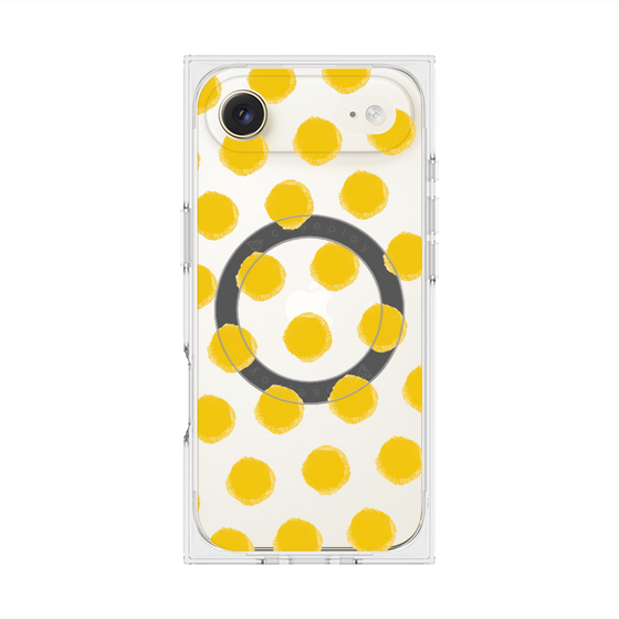 Premium Square Case with MagSafe［ Original - Favorite Color Polka Dots - Yellow ］