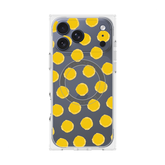 Premium Square Case with MagSafe［ Original - Favorite Color Polka Dots - Yellow ］