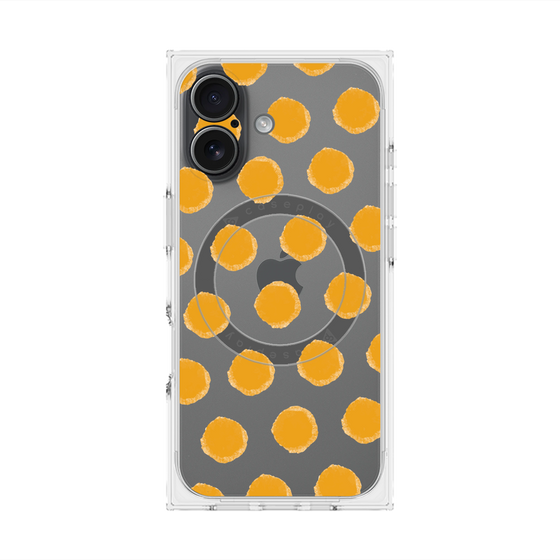 Premium Square Case with MagSafe［ Original - Favorite Color Polka Dots - Orange ］