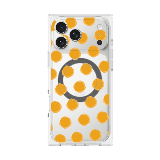 Premium Square Case with MagSafe［ Original - Favorite Color Polka Dots - Orange ］