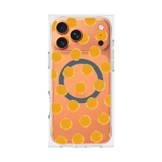 Premium Square Case with MagSafe［ Original - Favorite Color Polka Dots - Orange ］