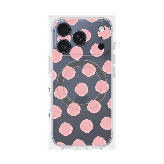 Premium Square Case with MagSafe［ Original - Favorite Color Polka Dots - Pink ］