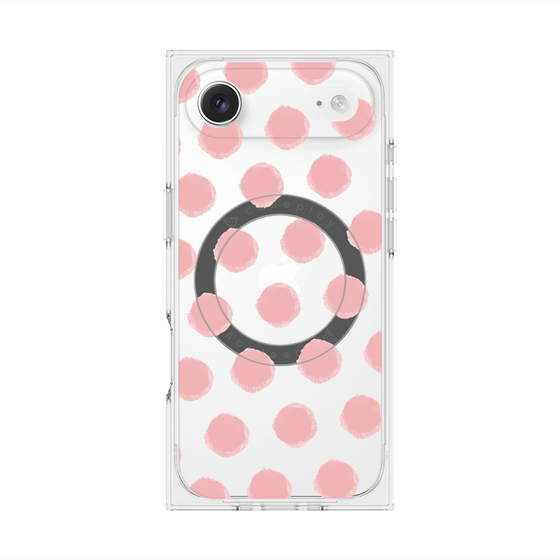 Premium Square Case with MagSafe［ Original - Favorite Color Polka Dots - Pink ］