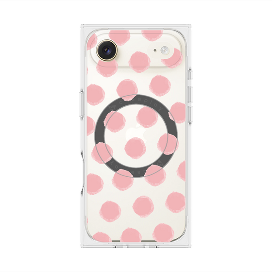 Premium Square Case with MagSafe［ Original - Favorite Color Polka Dots - Pink ］