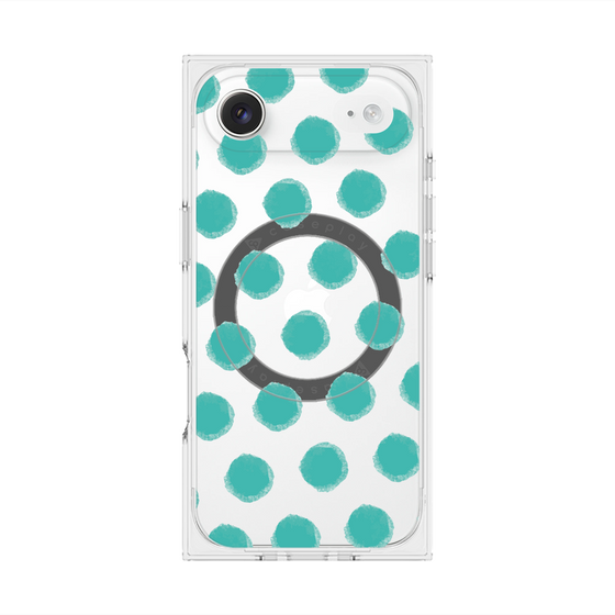 Premium Square Case with MagSafe［ Original - Favorite Color Polka Dots - Green ］