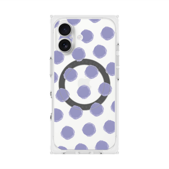 Premium Square Case with MagSafe［ Original - Favorite Color Polka Dots - Purple ］