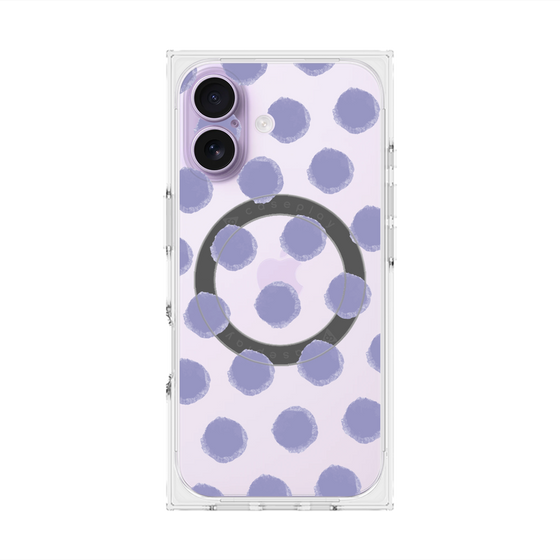 Premium Square Case with MagSafe［ Original - Favorite Color Polka Dots - Purple ］