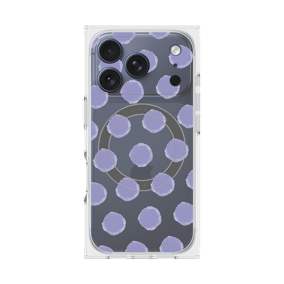 Premium Square Case with MagSafe［ Original - Favorite Color Polka Dots - Purple ］