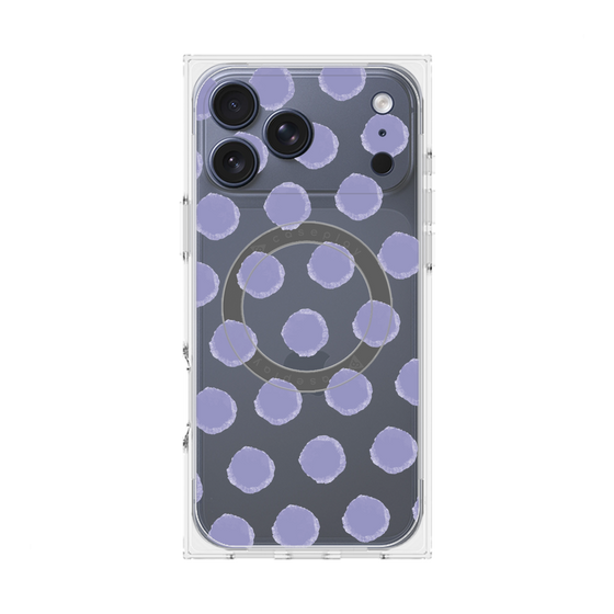 Premium Square Case with MagSafe［ Original - Favorite Color Polka Dots - Purple ］