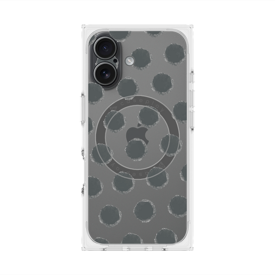 Premium Square Case with MagSafe［ Original - Favorite Color Polka Dots - Black ］