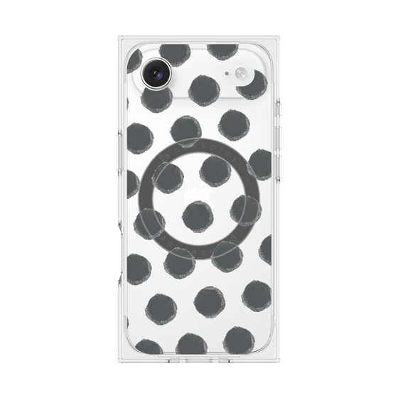Premium Square Case with MagSafe［ Original - Favorite Color Polka Dots - Black ］