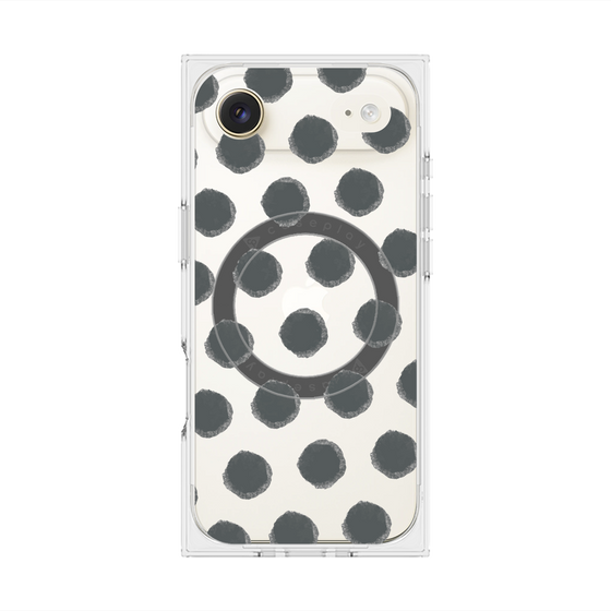 Premium Square Case with MagSafe［ Original - Favorite Color Polka Dots - Black ］