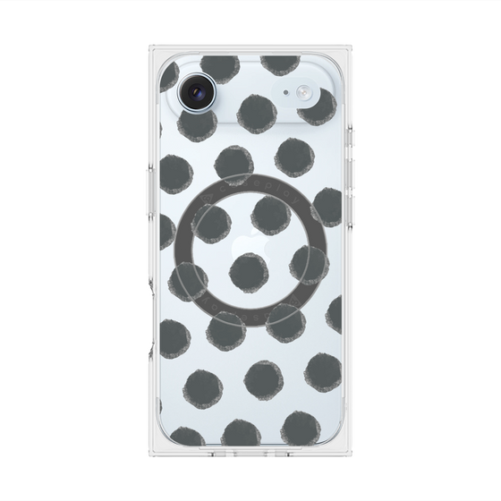 Premium Square Case with MagSafe［ Original - Favorite Color Polka Dots - Black ］