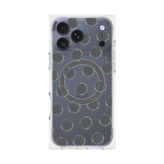 Premium Square Case with MagSafe［ Original - Favorite Color Polka Dots - Black ］
