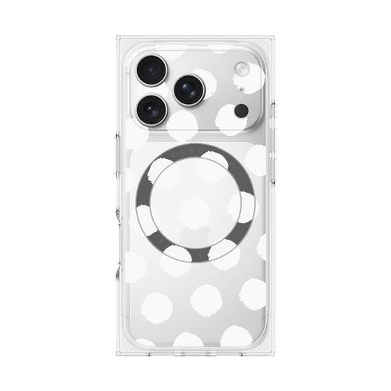 Premium Square Case with MagSafe［ Original - Favorite Color Polka Dots - White ］