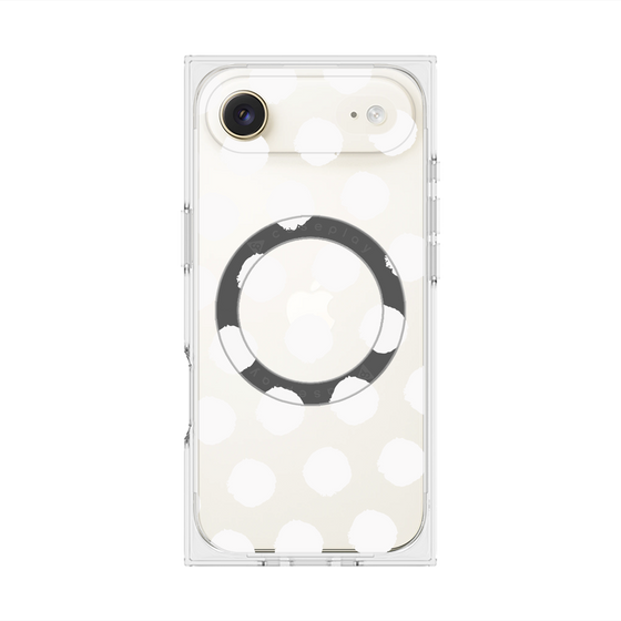 Premium Square Case with MagSafe［ Original - Favorite Color Polka Dots - White ］