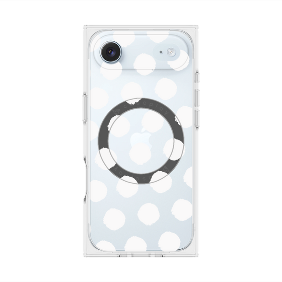 Premium Square Case with MagSafe［ Original - Favorite Color Polka Dots - White ］