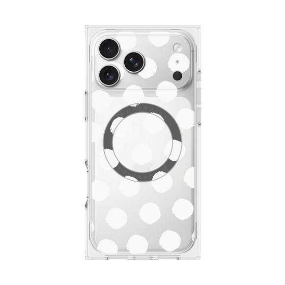 Premium Square Case with MagSafe［ Original - Favorite Color Polka Dots - White ］