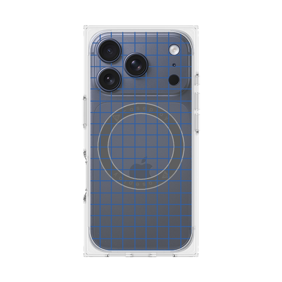 Premium Square Case with MagSafe［ Original - Favorite Color Check - Blue ］