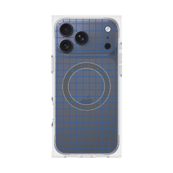 Premium Square Case with MagSafe［ Original - Favorite Color Check - Blue ］