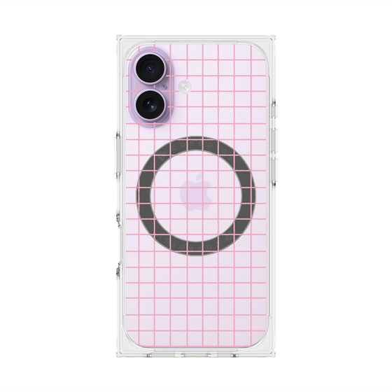 Premium Square Case with MagSafe［ Original - Favorite Color Check - Pink ］