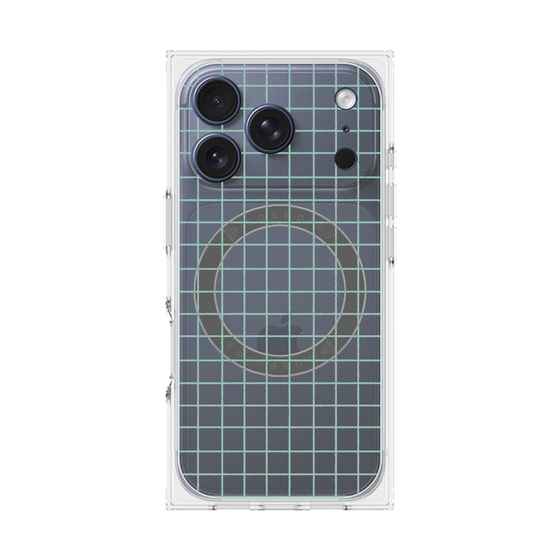 Premium Square Case with MagSafe［ Original - Favorite Color Check - Green ］