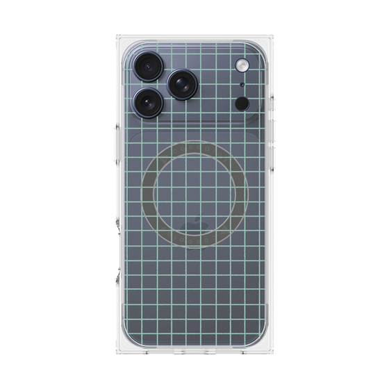 Premium Square Case with MagSafe［ Original - Favorite Color Check - Green ］