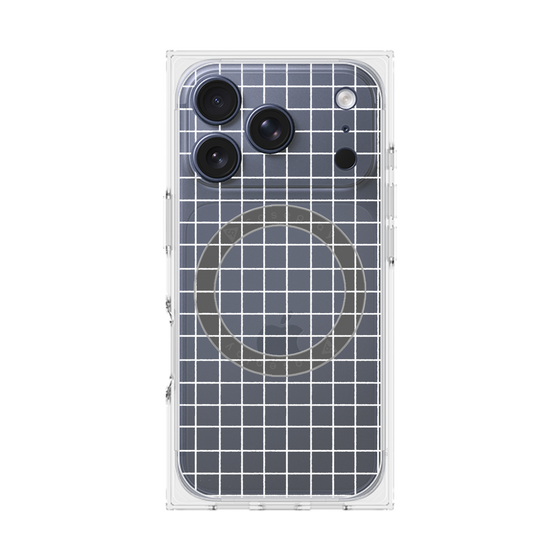 Premium Square Case with MagSafe［ Original - Favorite Color Check - White ］