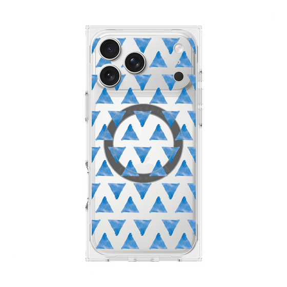 Premium Square Case with MagSafe［ Original - Favorite Color Triangle - Blue ］