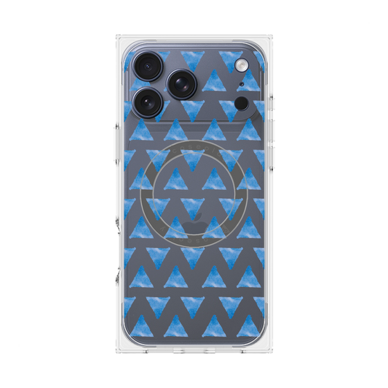 Premium Square Case with MagSafe［ Original - Favorite Color Triangle - Blue ］