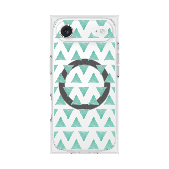 Premium Square Case with MagSafe［ Original - Favorite Color Triangle - Green ］