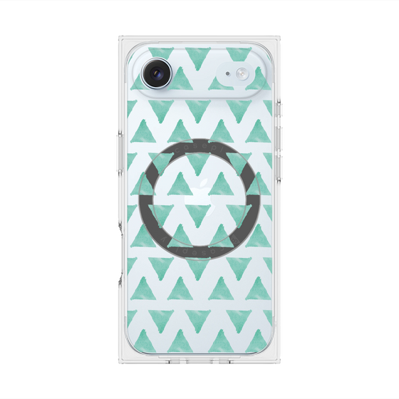 Premium Square Case with MagSafe［ Original - Favorite Color Triangle - Green ］