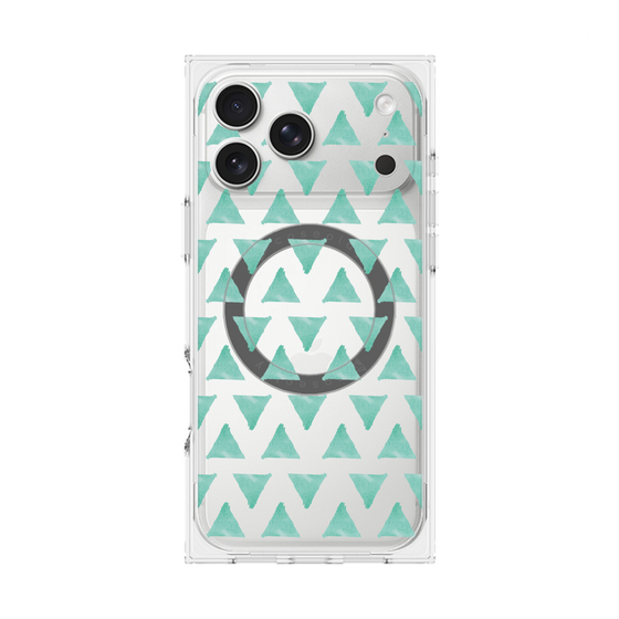 Premium Square Case with MagSafe［ Original - Favorite Color Triangle - Green ］