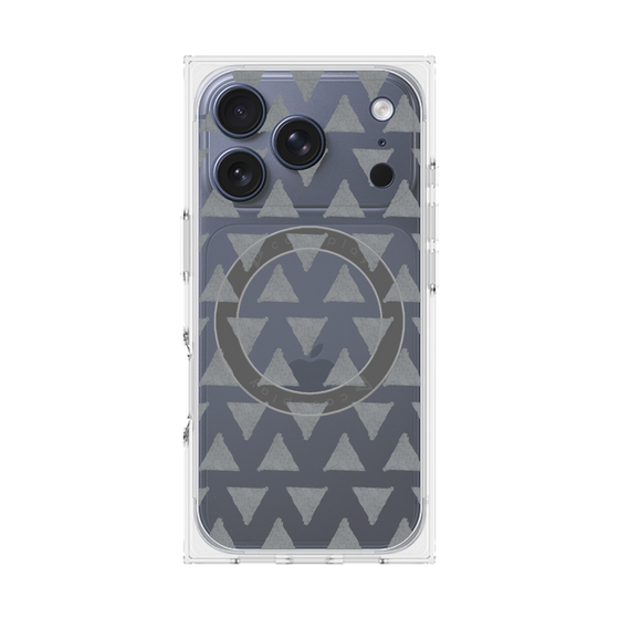 Premium Square Case with MagSafe［ Original - Favorite Color Triangle - Black ］