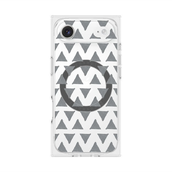 Premium Square Case with MagSafe［ Original - Favorite Color Triangle - Black ］