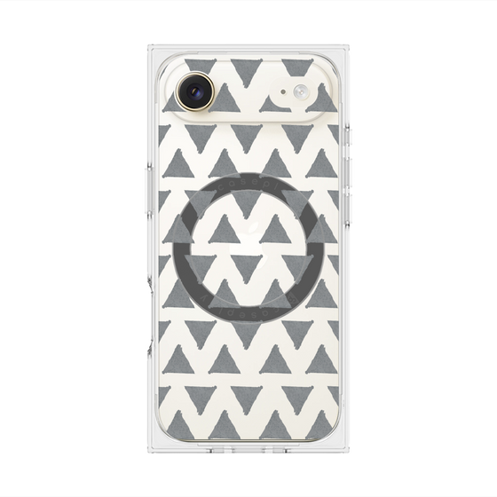 Premium Square Case with MagSafe［ Original - Favorite Color Triangle - Black ］