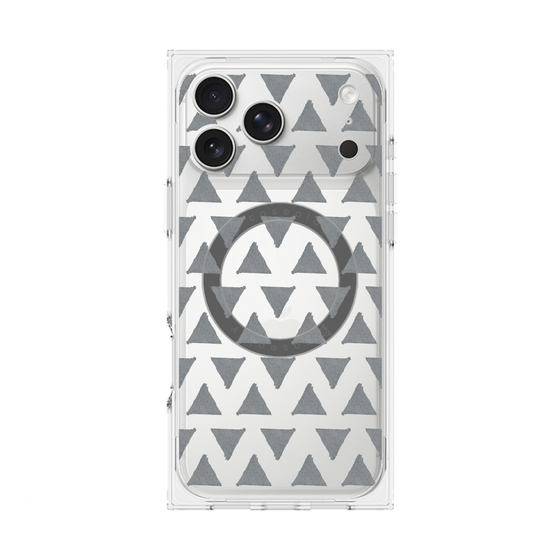 Premium Square Case with MagSafe［ Original - Favorite Color Triangle - Black ］