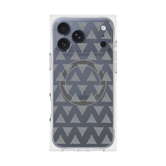 Premium Square Case with MagSafe［ Original - Favorite Color Triangle - Black ］