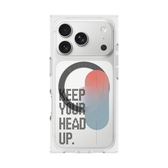 Premium Square Case with MagSafe［ Original - Dot Overlay - KEEP YOUR HEAD UP/A ］