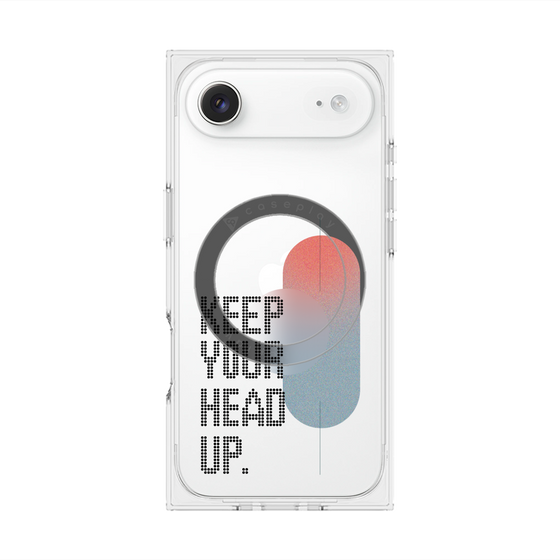 Premium Square Case with MagSafe［ Original - Dot Overlay - KEEP YOUR HEAD UP/A ］
