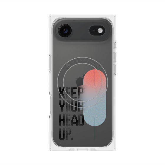 Premium Square Case with MagSafe［ Original - Dot Overlay - KEEP YOUR HEAD UP/A ］